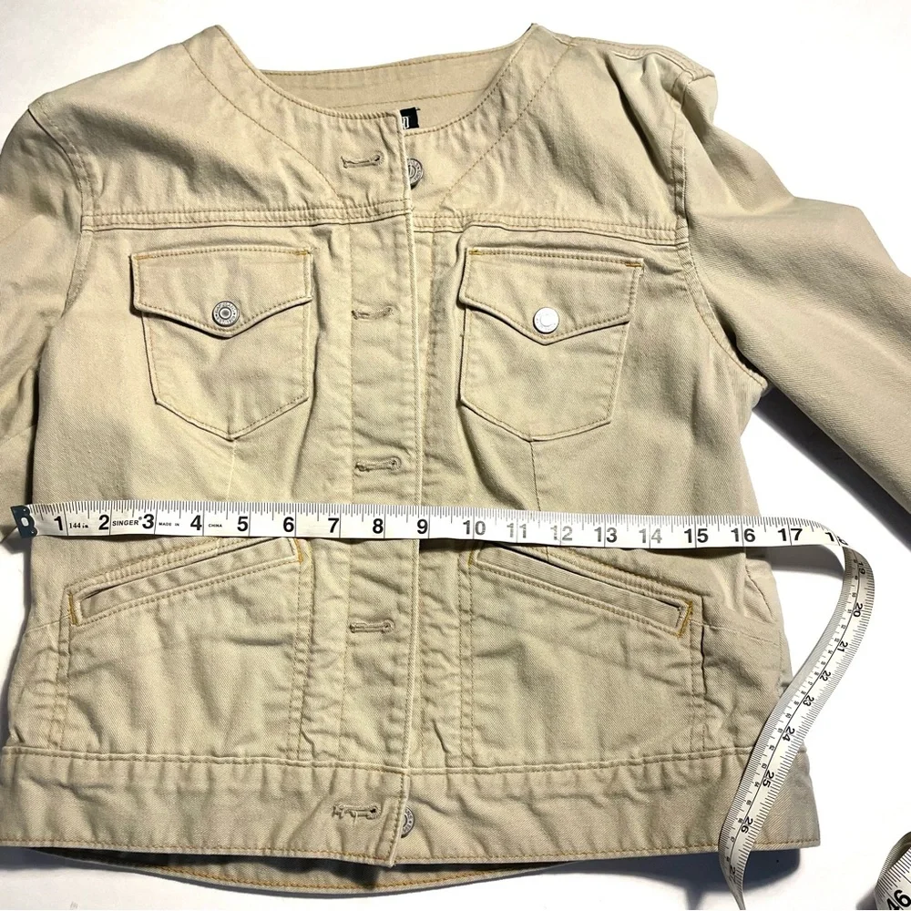 Gap, jean jacket, tan women’s medium - Picture 10 of 13